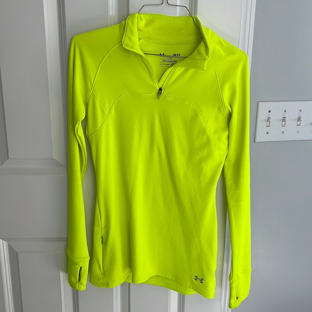 neon yellow workout pullover